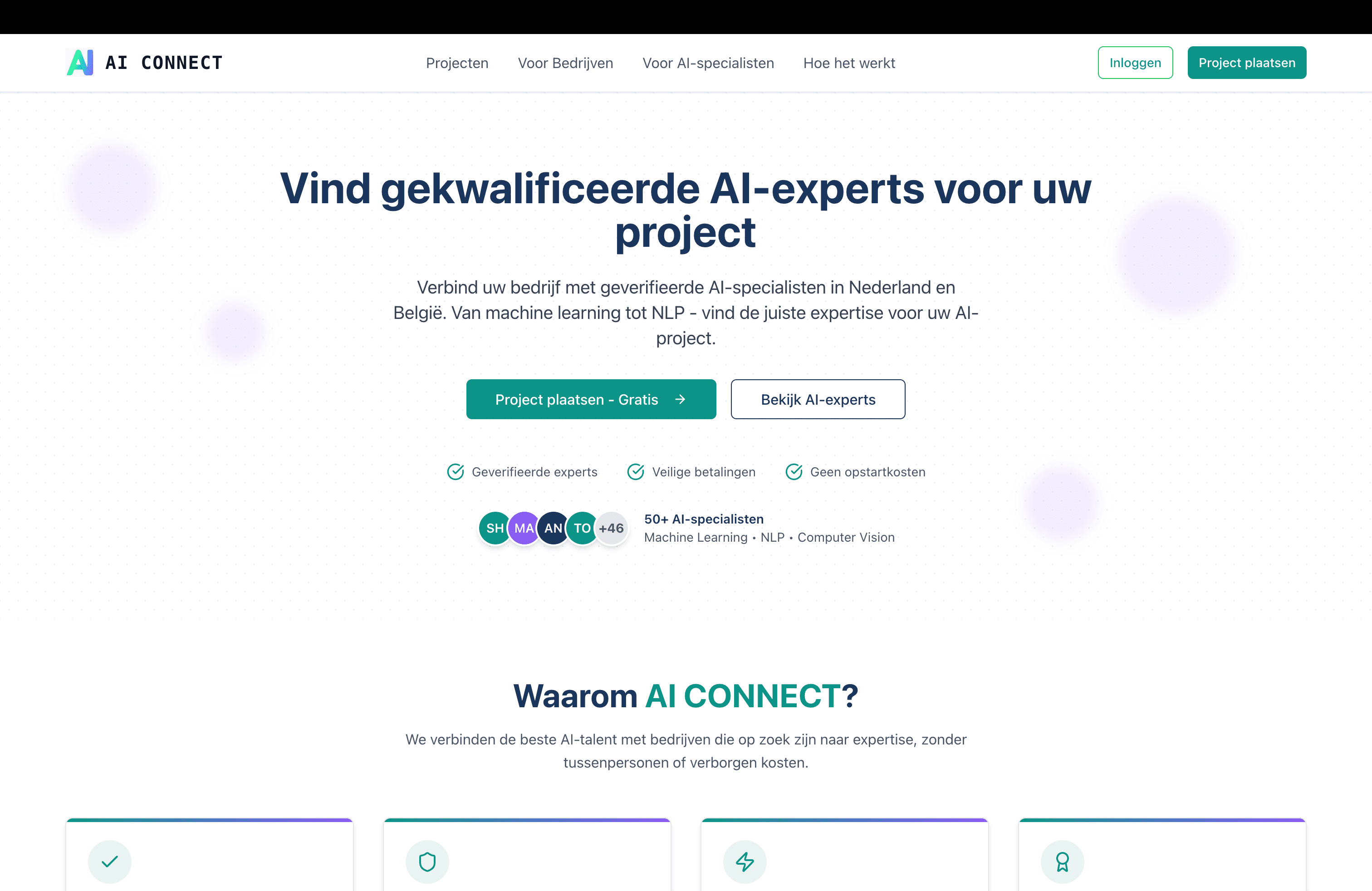 AI-connect platform screenshot