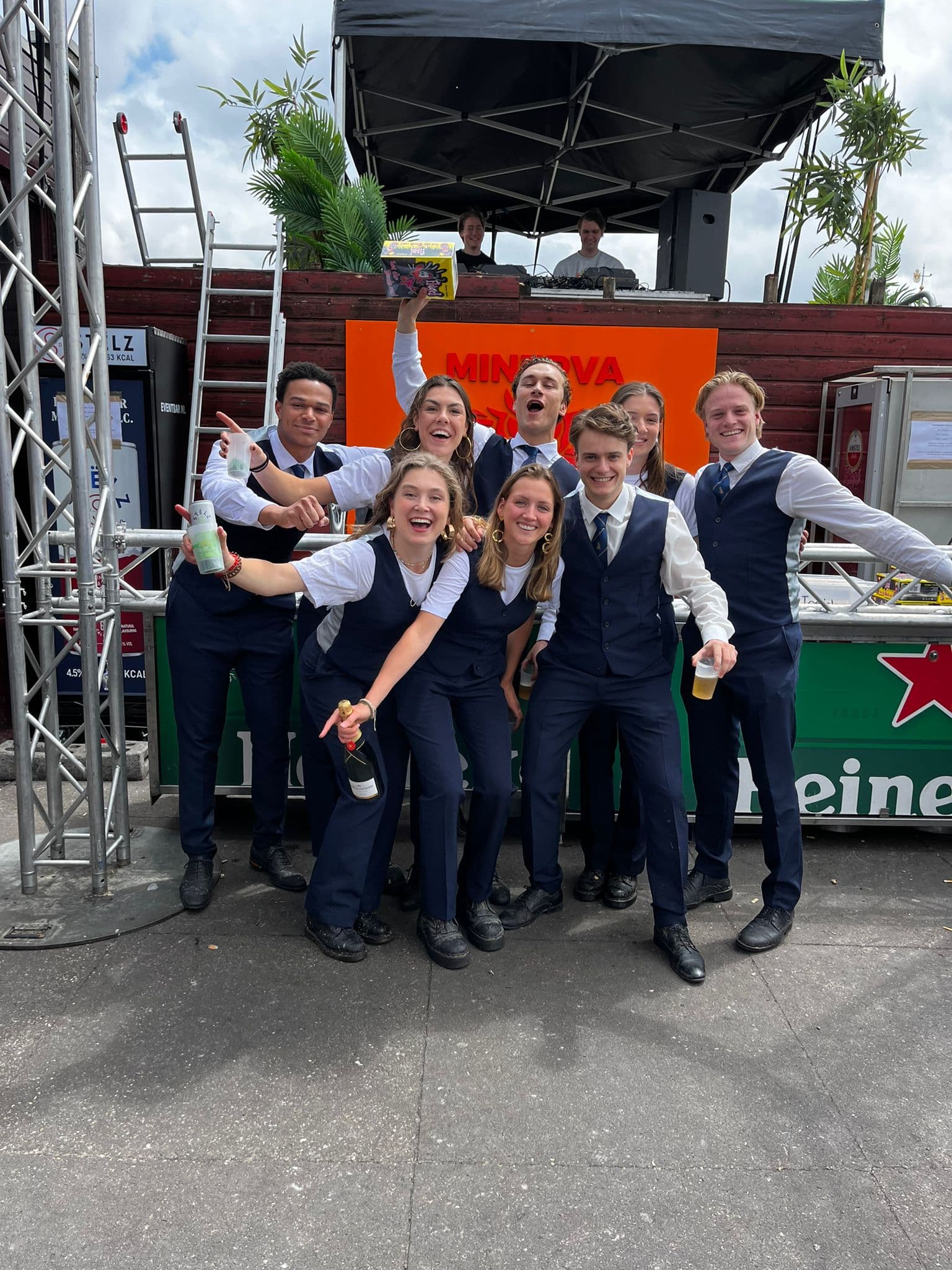 Contact Commissie team at an event organized by the student association