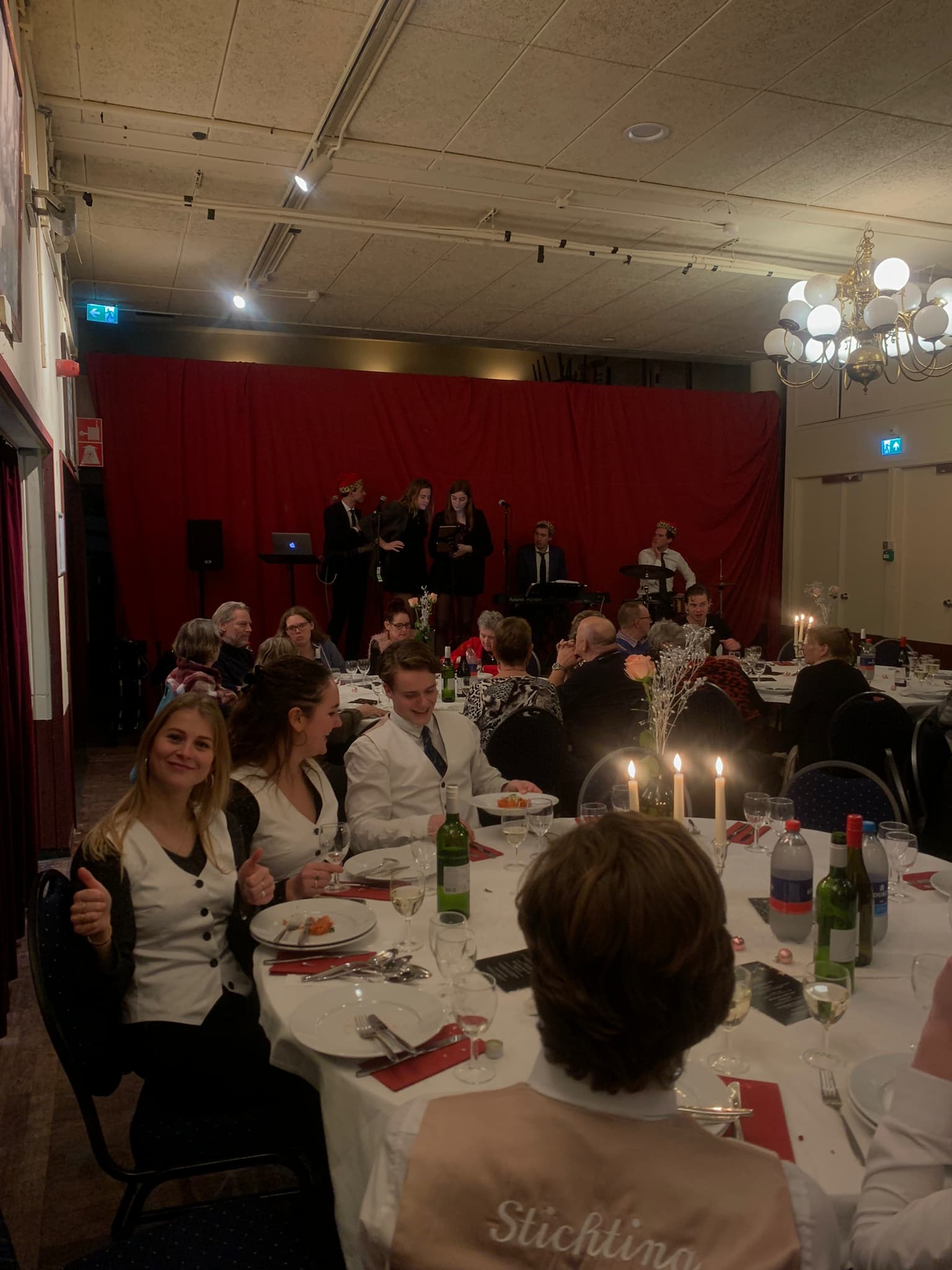 Christmas dinner organized for 150 attendees, fully funded through fundraising efforts